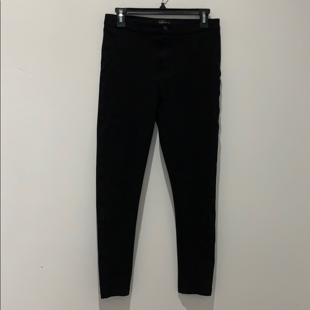 Top Shop. Black zipper pants.